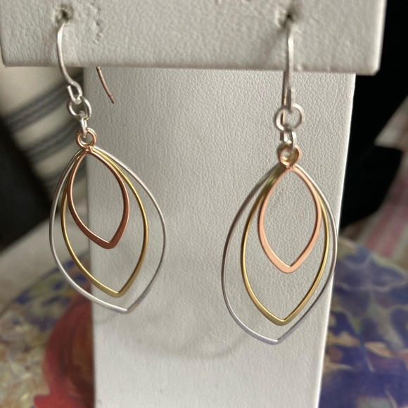 TOCARA. JASMINE. Sterling Silver 14KGP 14K ROSE GP. Hook earrings - Picture 4 of 4